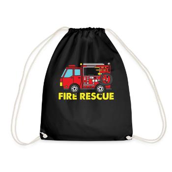 Pompier - Sauvetage incendie - Sac de sport léger - noir - Devant
