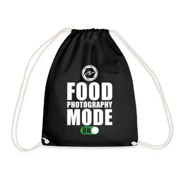Food photographer saying - Drawstring Bag - black - Front