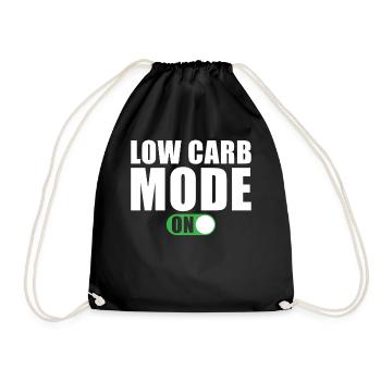 Low Carb Diät Sagen Low Carb Modus Ein Keto Diät - Turnbeutel - Schwarz - Vorne