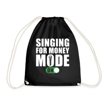 Chanteur Chantant Dire Chanter pour de l’argent Mode A - Sac de sport léger - noir - Devant