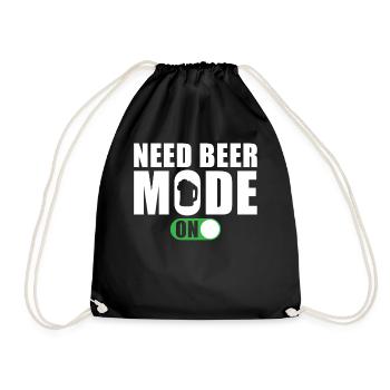 Drôle de bière disant besoin de mode bière - Sac de sport léger - noir - Devant