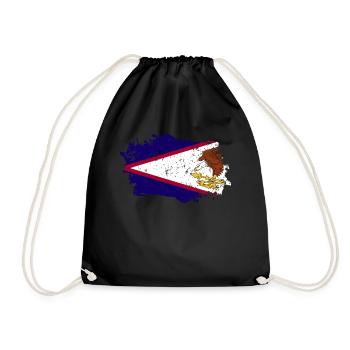 Drapeau des Samoa américaines - Sac de sport léger - noir - Devant