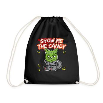 Montrez-moi le truc ou la friandise du costume d’Halloween - Sac de sport léger - noir - Devant