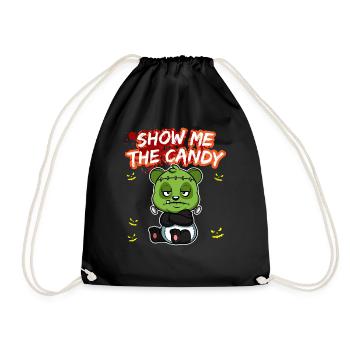 Montrez-moi le truc ou la friandise du costume d’Halloween - Sac de sport léger - noir - Devant