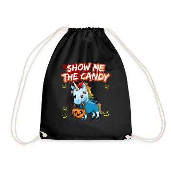 Montrez-moi le truc ou la friandise du costume d’Halloween - Sac de sport léger - noir - Devant