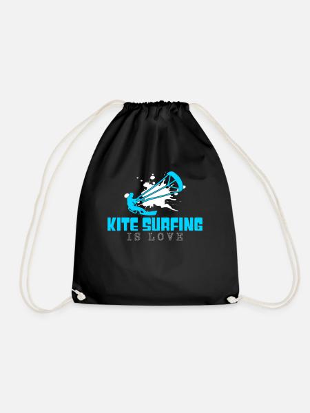 kite surfen - Turnbeutel - Schwarz