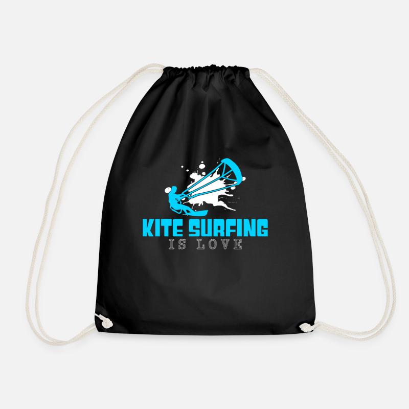 kite surfen - Turnbeutel - Schwarz