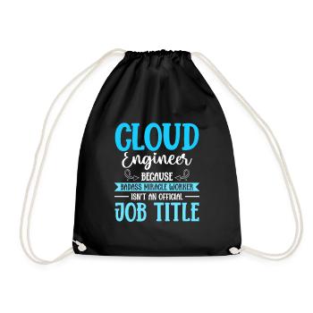 Cloud-Administrator Cloud-Devops - Turnbeutel - Schwarz - Vorne
