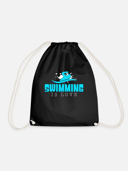 Swim - Drawstring Bag - black