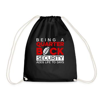 Football Quarterbacks Security Life Player Sports - Drawstring Bag - black - Front