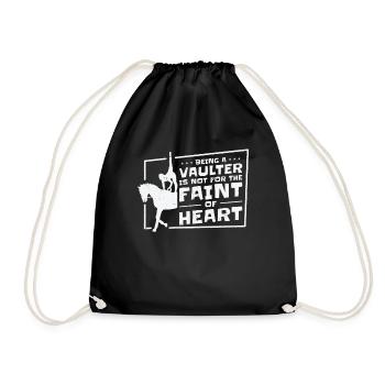 Pferdesport Voltigieren Voltigierer Reiten - Turnbeutel - Schwarz - Vorne