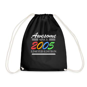 2005 - Jahrgang 2005 - Fantastisch seit 2005 - Turnbeutel - Schwarz - Vorne