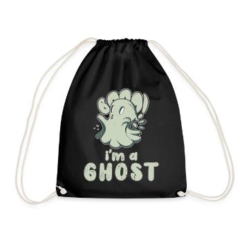 Boo Ich bin ein Geister lustiger Halloween mit nie - Turnbeutel - Schwarz - Vorne