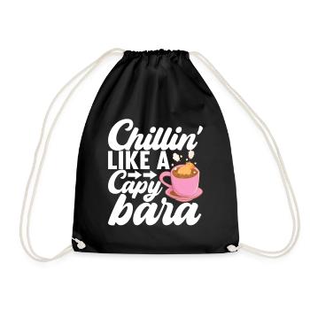 Capybara Wasserschwein - Sac de sport léger - noir - Devant