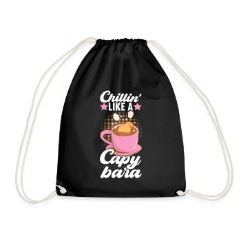 Capybara Wasserschwein - Sac de sport léger - noir - Devant