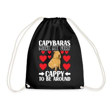 Capybara Wasserschwein - Sac de sport léger - noir - Devant
