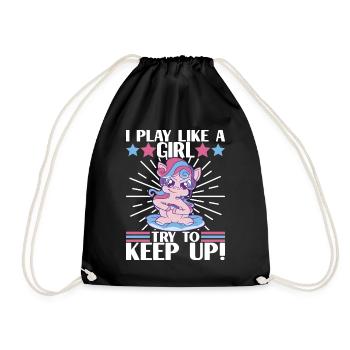 Gaming Gamer Gamblers - Drawstring Bag - black - Front