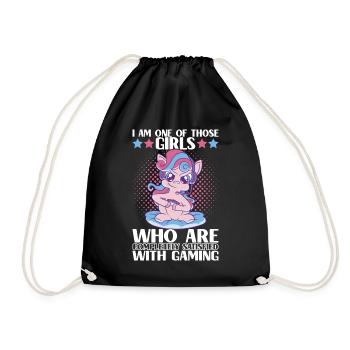 Gaming Gamer Gamblers - Drawstring Bag - black - Front