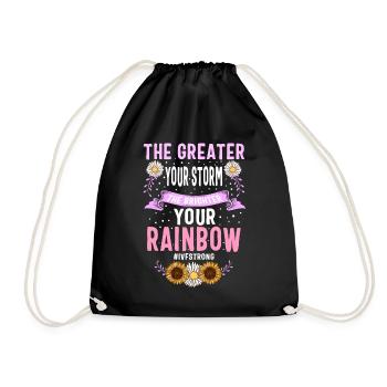 Chemise de FIV, plus votre tempête est grande, plus elle est lumineuse - Sac de sport léger - noir - Devant