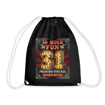 31ème anniversaire 31 ans Vintage-Rétro Fun-Anniversaire - Sac de sport léger - noir - Devant