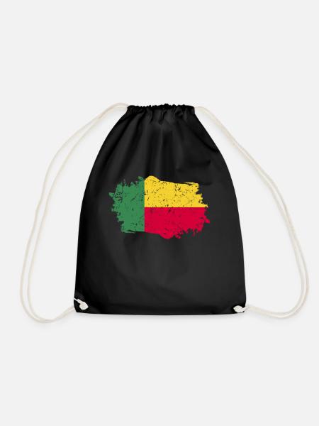 Drapeau du Bénin Grunge Drapeau du Bénin - Sac de sport léger - noir