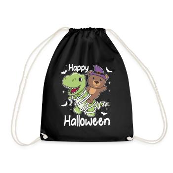 Bear Happy Halloween T-Rex Mummy Costume - Sac de sport léger - noir - Devant