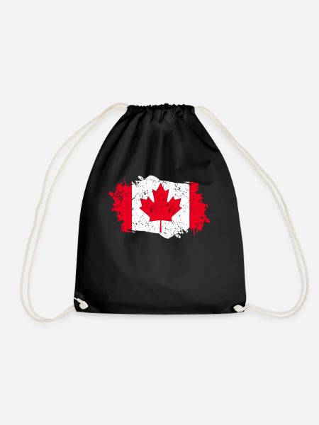 Kanada Flagge Grunge Kanada Fahne - Turnbeutel - Schwarz