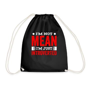 I'm not evil I'm just an introvert - Drawstring Bag - black - Front