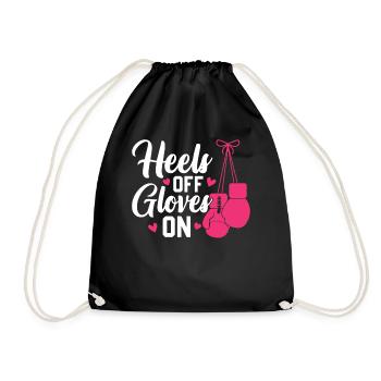 Boxing Kickboxing - Heels Off Gloves On - Turnbeutel - Schwarz - Vorne