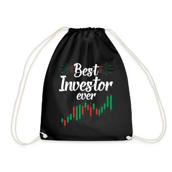 Bester Investor Aller Zeiten Investieren Anleger - Turnbeutel - Schwarz - Vorne