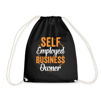 Self-employed business owner Self-employed - Drawstring Bag - black - Front