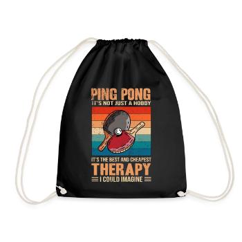 Ping Pong - The Best & Cheapest Therapy Retro - Turnbeutel - Schwarz - Vorne