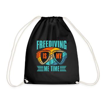 Apnea Diving Freediver Freediving Gift - Drawstring Bag - black - Front