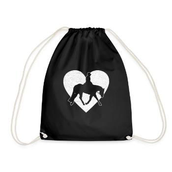 Chasse équitation anglaise cavalier cheval sport équestre - Sac de sport léger - noir - Devant