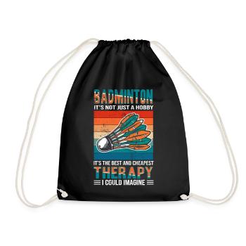 Worlds Okayest Badminton Player Retro Badminton - Turnbeutel - Schwarz - Vorne