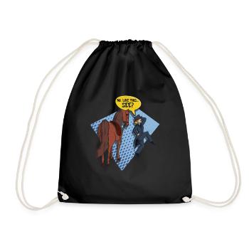 Siège de selle équitation anglaise cavalier cheval sport équestre - Sac de sport léger - noir - Devant
