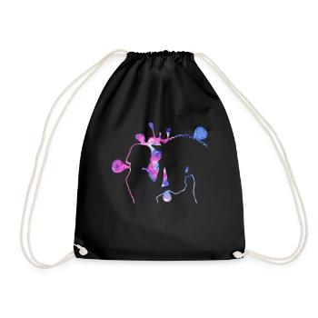 Dressur Reiten Reiten Reiter Reiten - Turnbeutel - Schwarz - Vorne