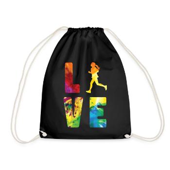 Running Runner Half Marathon - Drawstring Bag - black - Front