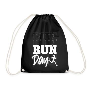 Running Runner Half Marathon - Drawstring Bag - black - Front