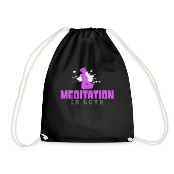 Dicton de méditation - Sac de sport léger - noir - Devant