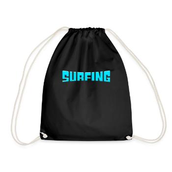 surfen - Turnbeutel - Schwarz - Vorne