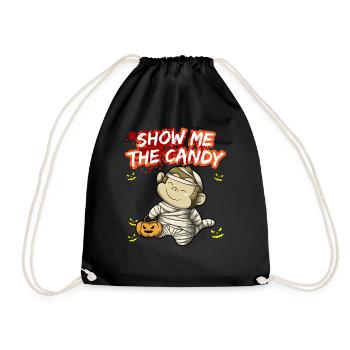 Montrez-moi le truc ou la friandise du costume d’Halloween - Sac de sport léger - noir - Devant