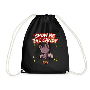 Montrez-moi le truc ou la friandise du costume d’Halloween - Sac de sport léger - noir - Devant