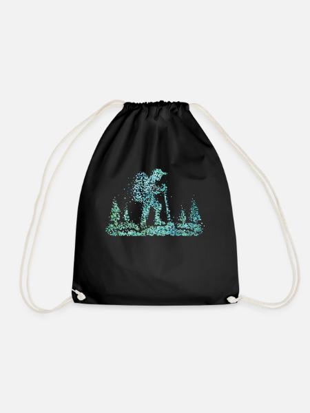 Pilgern Pilger Jacobsweg Wandern Backpacking - Turnbeutel - Schwarz