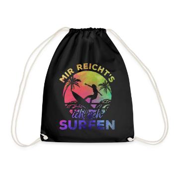 Surfer Mir Reicht's Ich Geh Surfen - Wassersport - Turnbeutel - Schwarz - Vorne