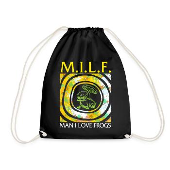 Chemise grenouille, homme que j’aime grenouilles champignon drôle - Sac de sport léger - noir - Devant