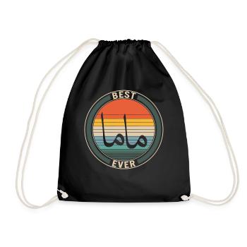 Best Mama Ever Shirt, Mama Arabic Calligraphy Art - Drawstring Bag - black - Front