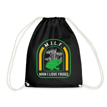 Chemise grenouille, homme que j’aime grenouilles champignon drôle - Sac de sport léger - noir - Devant