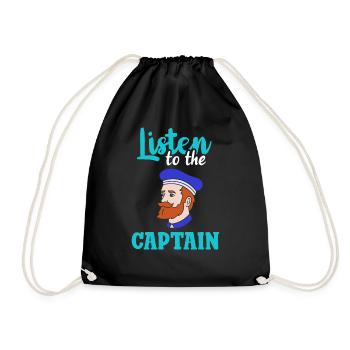 Écoutez le Captain Ship Boat Boat Boat Yacht - Sac de sport léger - noir - Devant