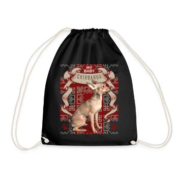 Chihuahua, funny saying - Drawstring Bag - black - Front